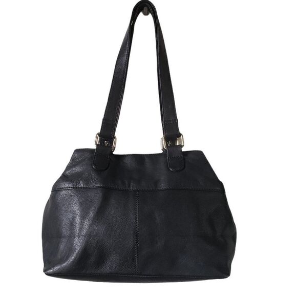 EUC GREAT AMERICAN LEATHER WORKS BLACK LEATHER BAG - Picture 1 of 15